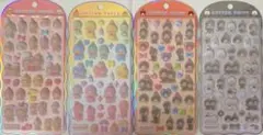 23 モンチッチ COTTON PUFFY シール 4点セット　コットンパフィ