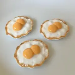 【30個】目玉焼き まとめ売り ミニチュア デコパーツ 126