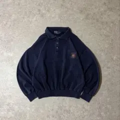 90s ポロバイラルフローレン ハーフボタンスウェット トレーナー 刺繍ロゴ