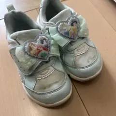ムーンスター スニーカー キッズ ディズニー プリンセス 17cm 記名あり