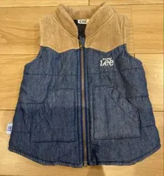 美品　Buddy Lee ベビー　ダウンベスト デニム/ベージュ　90cm