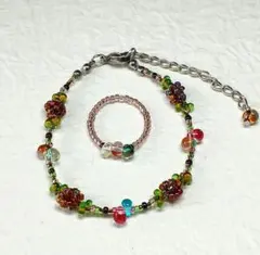 No.4052 ビーズブレスレットハンドメイド