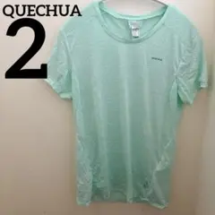 QUECHUA【2】ミントグリーン トップス 半袖 Tシャツ スポーツ サラサラ