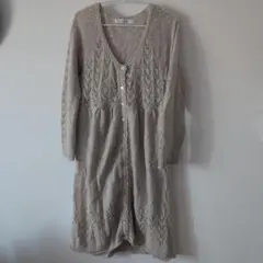 B.L.U.E ロングカーディガン ベージュ　長袖