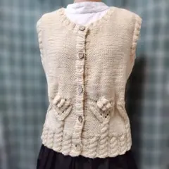 手編み ベスト