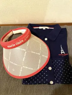 marie claire ゴルフウェア&サンバイザーセット