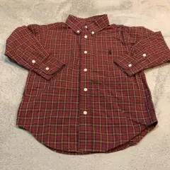 【値下げ】美品 ラルフローレン ボタンダウンシャツ チェックシャツ 100㎝