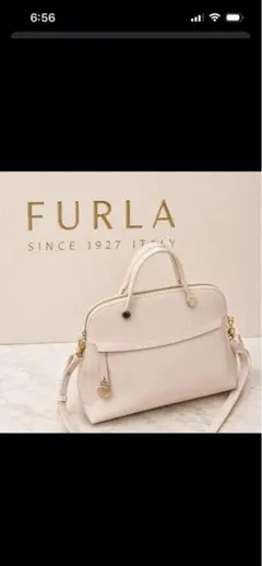 美品】FURLA フルラ パイパー ショルダーバッグ ピンクベージュ - メルカリ
