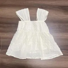mirror bae. フリルトップス 90 クリーム色のサムネイル