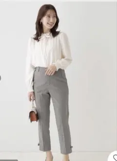 チェック柄カジュアルパンツ スリムフィット