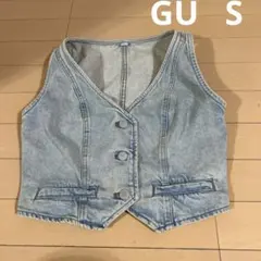 新品未使用ジーユーGUデニムベストSレディース