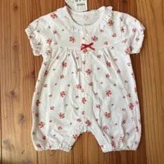 新品　半袖 プレオール　カバーオール 60 70 花柄　ベビー 新生児