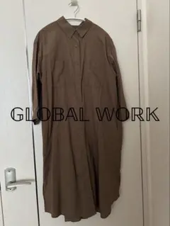 グローバルワーク シャツワンピース M