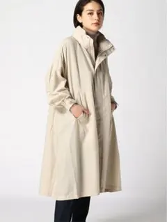 LOWRYS FARMローリーズファーム ナイロンジャケットコート　アイボリー