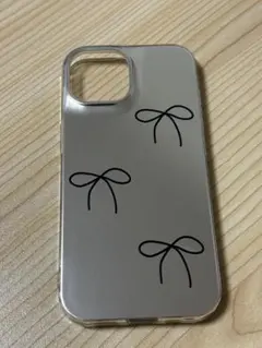 リボンデザイン 透明iPhoneケース