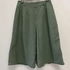 ガウチョパンツ　ワイドレッグ　カーキ　Ｍ