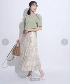 【美品】jusglitty フラワーエンブロイダリースカート