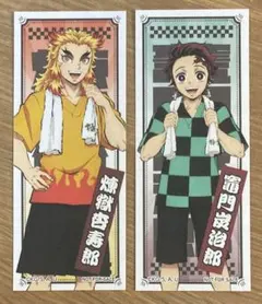 【非売品】鬼滅の刃×極楽湯 RAKU SPA 千社札風シール 2点セット 配布終