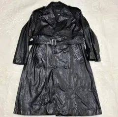 GRASS MEN'S Jun Saito 90s PVC ロング コート 黒 - メルカリ