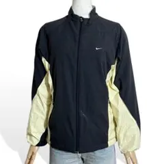 ❤️人気 ナイキ バイカラー 黒 柔らかメッシュ ジップ ウィンドブレーカー M