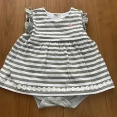 POLO Baby ボーダーワンピース ロンパース 80cmのサムネイル