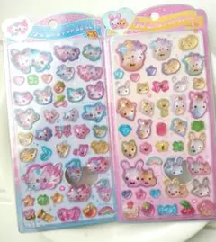 正規品　うるちゅるポップシール　まじかるみゅーちゃん　フワフワらびちゃん
