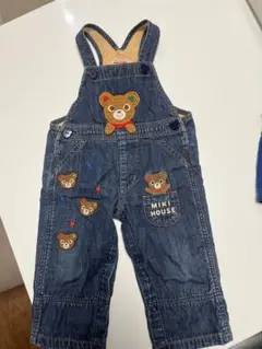 Miki House テディベアオーバーオール