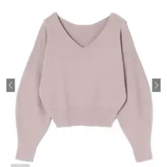 GRL Vネックニットトップス ピンク rut308