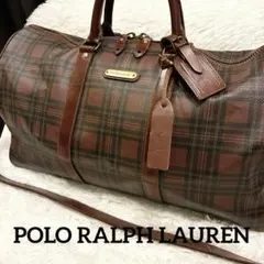希少✨ラルフローレン ボストンバッグ 赤チェック 2WAY 大容量