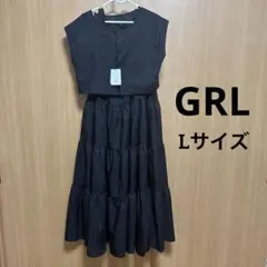 ティアードワンピースXフレンチスリーブブラウスセット【リボンなし】新品未使用　L