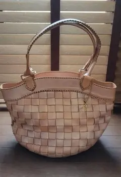 ZARA ゴールド ペイズリー柄 レザー トートバッグ - メルカリ