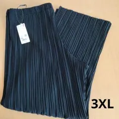 【新品タグ付】ユニクロ プリーツストレートパンツ ブラック 3XL