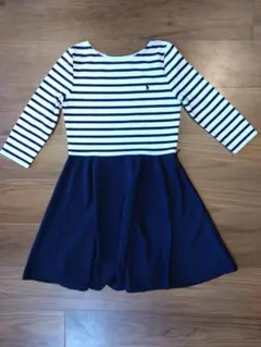 POLO RALPH LAUREN ストライプ ワンピース L/G(12-14)