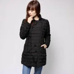 Desigual ボタニカル柄 キルティング 中綿 コート