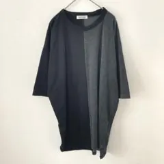 VOGUISH アシンメトリー 切替 ビッグシルエット Tシャツ　異素材mixのサムネイル