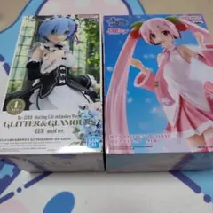 Re:ゼロ レム 桜ミク フィギュア 2体セット