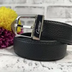 美品】カルティエ タンク アルディロン シルバー レザー ブラック