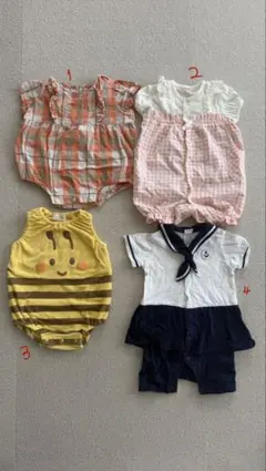 ベビー服 ロンパース 4点セット 70 80 夏服