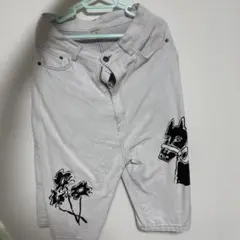 ニコアンド　IZUMIDA LEEコラボグラフィックペイントパンツ