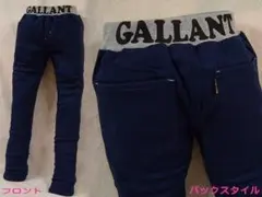 728◆新品【140cm】ネイビー★Blue Mart★のびのびストレッチパンツ