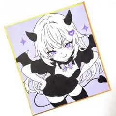 ブルアカ カズサ 手描きイラスト色紙 - メルカリ