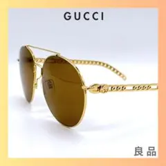 グッチ ラウンドフレーム サングラス ゴールド GG ロゴ シェリーライン グッチ ラウンドフレーム サングラス ゴールド GG ロゴ シェリー
