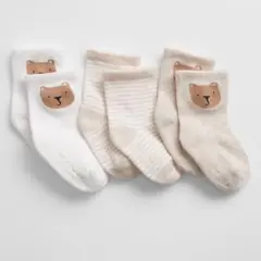 GAP ギャップ　ベビー靴下 クマの顔柄 3〜6ヶ月用