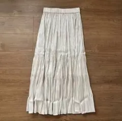 FREE'S MART シャイニーティアードスカート Sサイズ オフホワイト