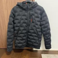 FieldCore WORKMANフード付きダウンジャケットコートL黒ブラック