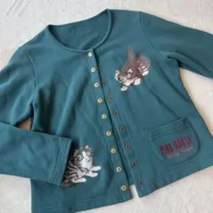 【極美品】ピンクハウス　ネコ刺繍 スウェットカーディガン2022年のサムネイル