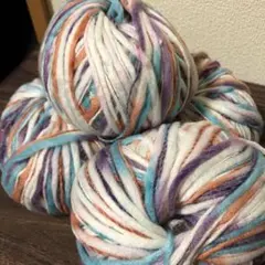 グラデーションスラブウールヤーン4玉 パープル系