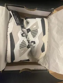 ナイキ エア ジョーダン 4 レトロ ホワイト/ブラックsize 14cm