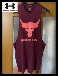アンダーアーマー　プロジェクトロック　　　タンクトップ　メンズM ワイン
