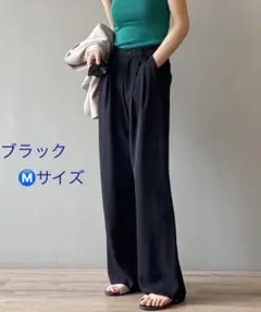 aimoha ハイウエストロングパンツ　ブラック